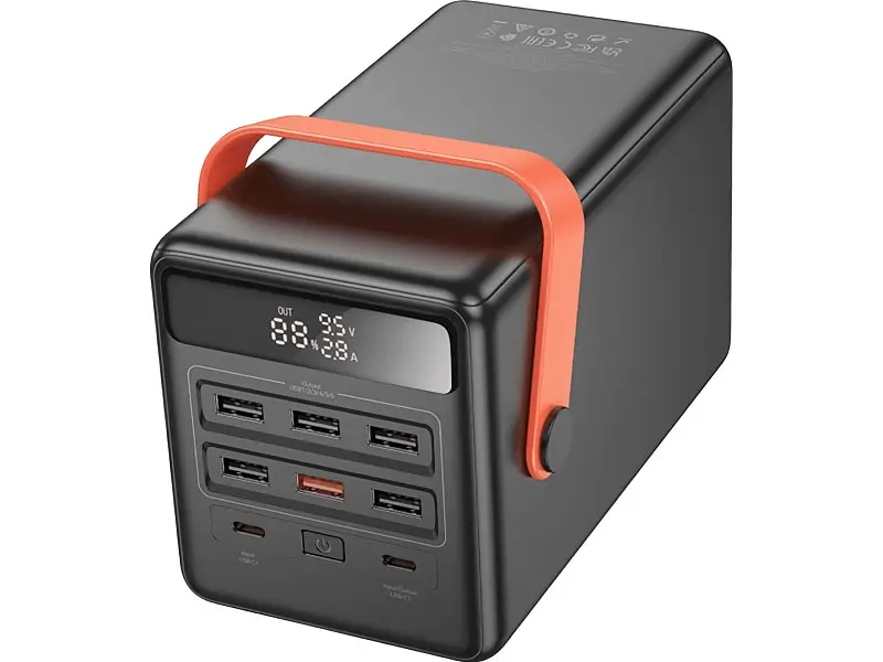 Зовнішній акумулятор (павербанк) Hoco DB03 Max Centurion 100000mAh 65W Black - фото 2