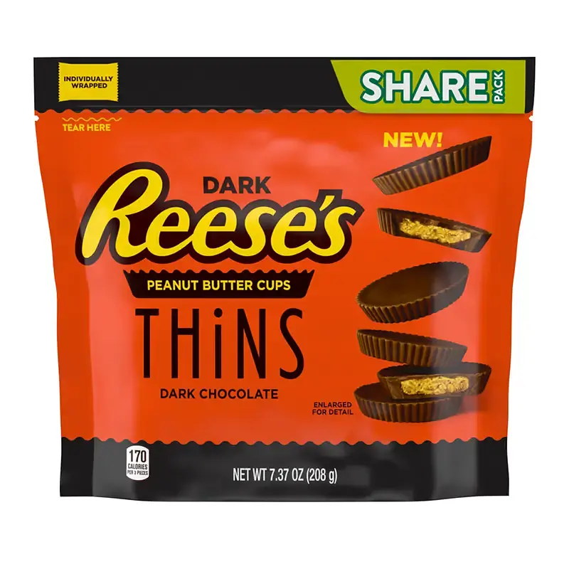 Цукерки Reese's Thins Dark Chocolate Peanut Butter Cups 208 г