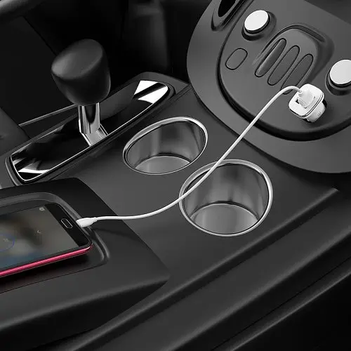 Автомобильное зарядное устройство для BOROFONE BZ12 Lasting 2USB/2.4A+ Cable Micro белый - фото 2
