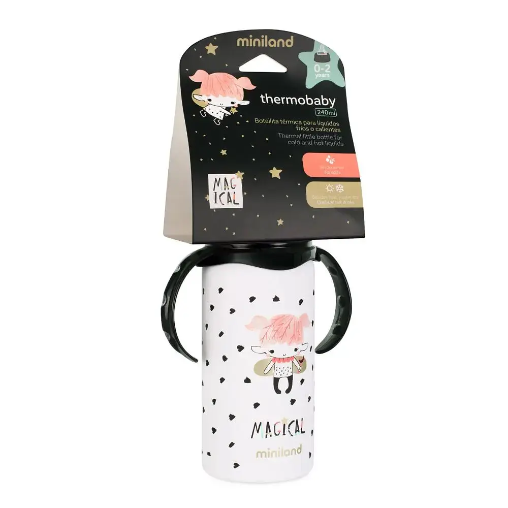 Термопоїльник Miniland Thermobaby Magical з cocкою, 240 мл, білий (89357) - фото 5