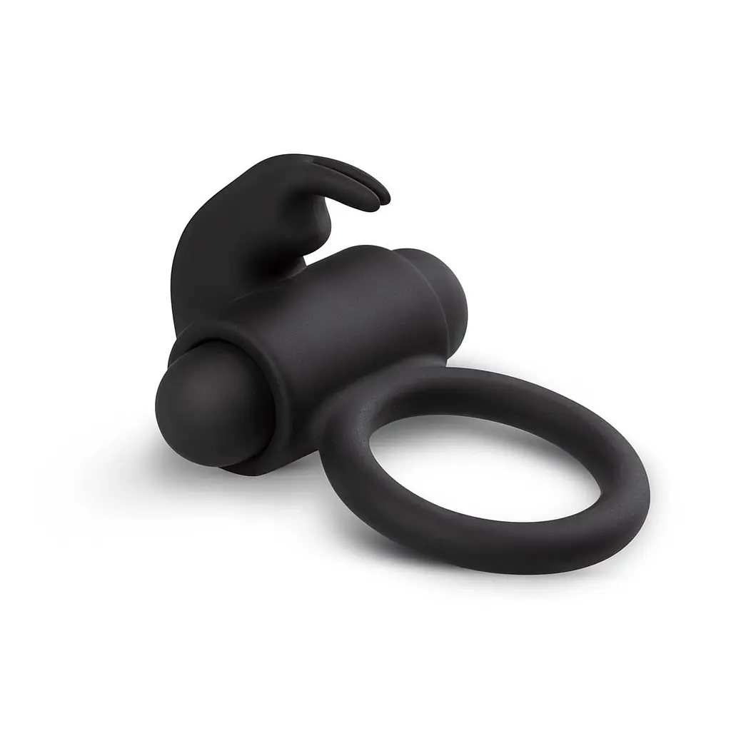Ерекційне кільце EasyToys Bunny Vibe Ring 7.4 см (чорний) - фото 3