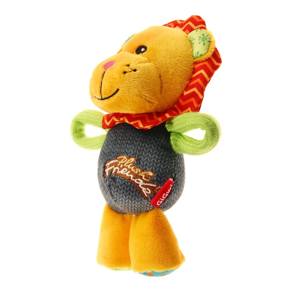 Іграшка для Собак Gigwi Plush Friendz Левеня з пищалкою 16х8х8 см - фото 2