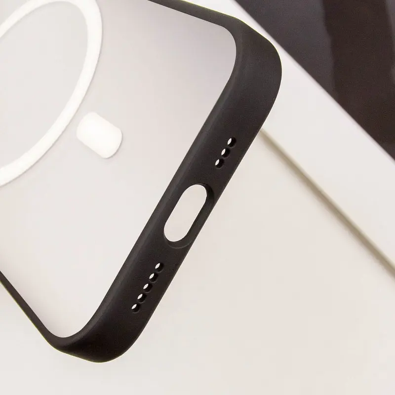 TPU+PC чохол Blueo Skin Friendly Frosted with MagSafe для Apple iPhone 14 Pro Max (6.7) Чорний / Black - фото 6