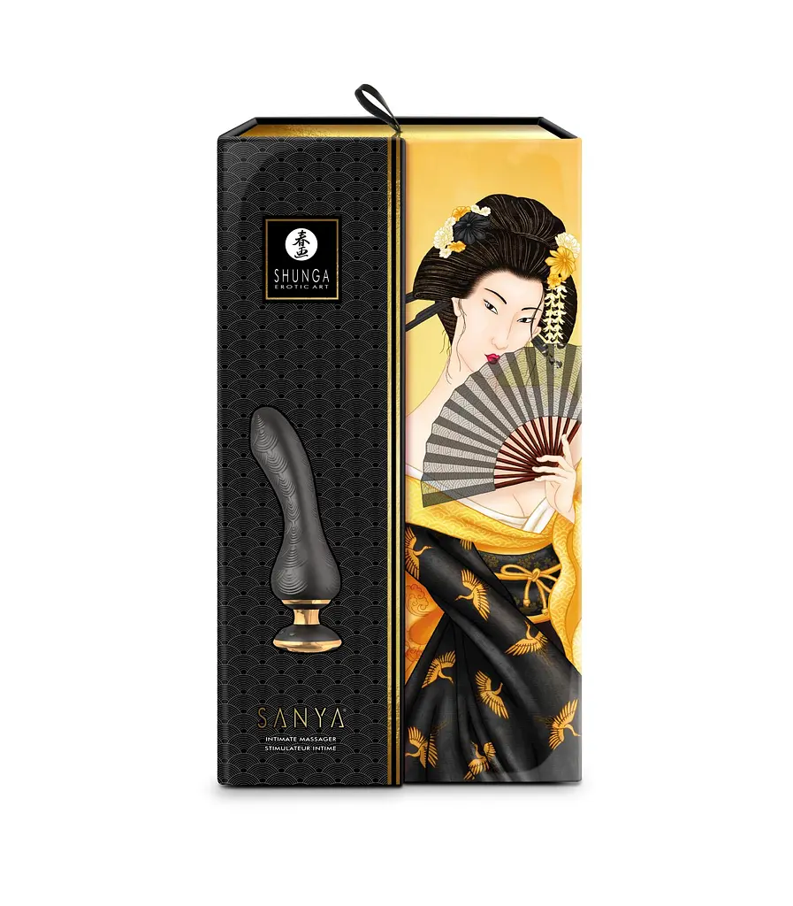 Вібратор для точки G Shunga Sanya Black, гнучкий стовбур - фото 7