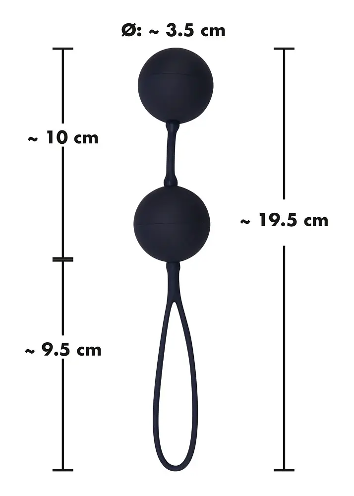 Вагінальні кульки Black Velvets Love Balls чорні - фото 6