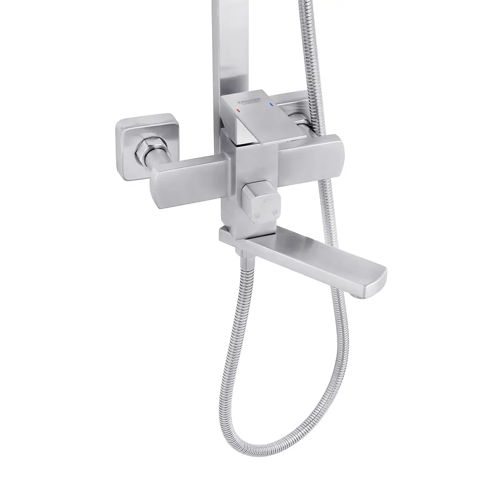 Душова система Kroner KRP Edelstahl Kubus - ESG063 CV022978, Хром матовий - фото 3