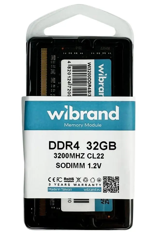Модуль пам'яті Wibrand DDR4 32GB 3200MHz CL22 SODIMM (WI3200DDR4S/32GB) - фото 3