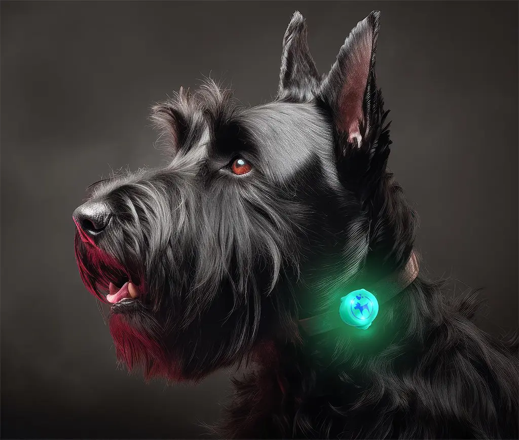 Світлодіодний LED-маячок Happet (підвіска) для собак та котів силіконовий, зелений (LE03) - фото 2
