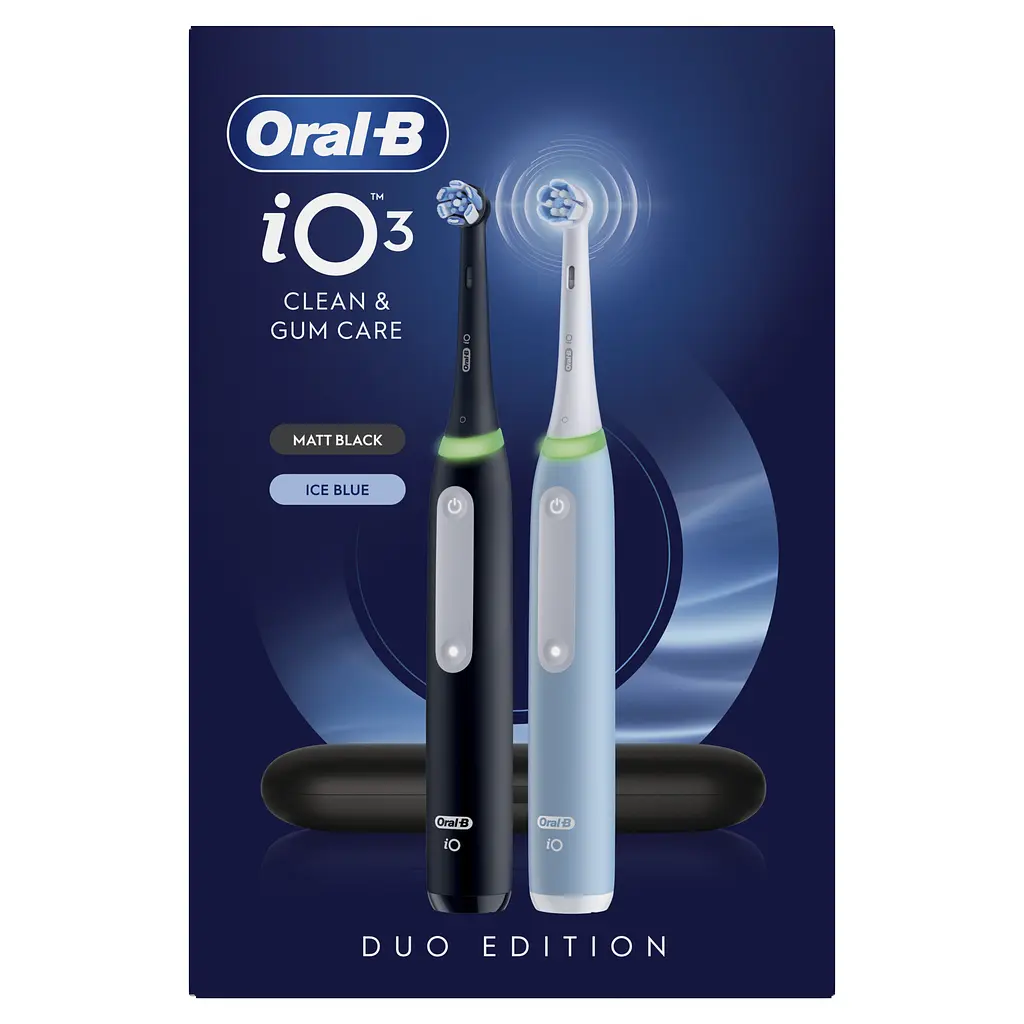 Набір електричних зубних щіток Oral-B iO3 чорна та блакитна + Футляр - фото 10