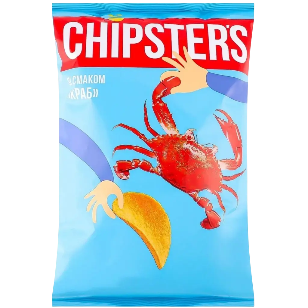 Набор чипсов Chipster's: со вкусом краба + Asian collection Острый удон 200 г (2 шт. х 100 г) - фото 2
