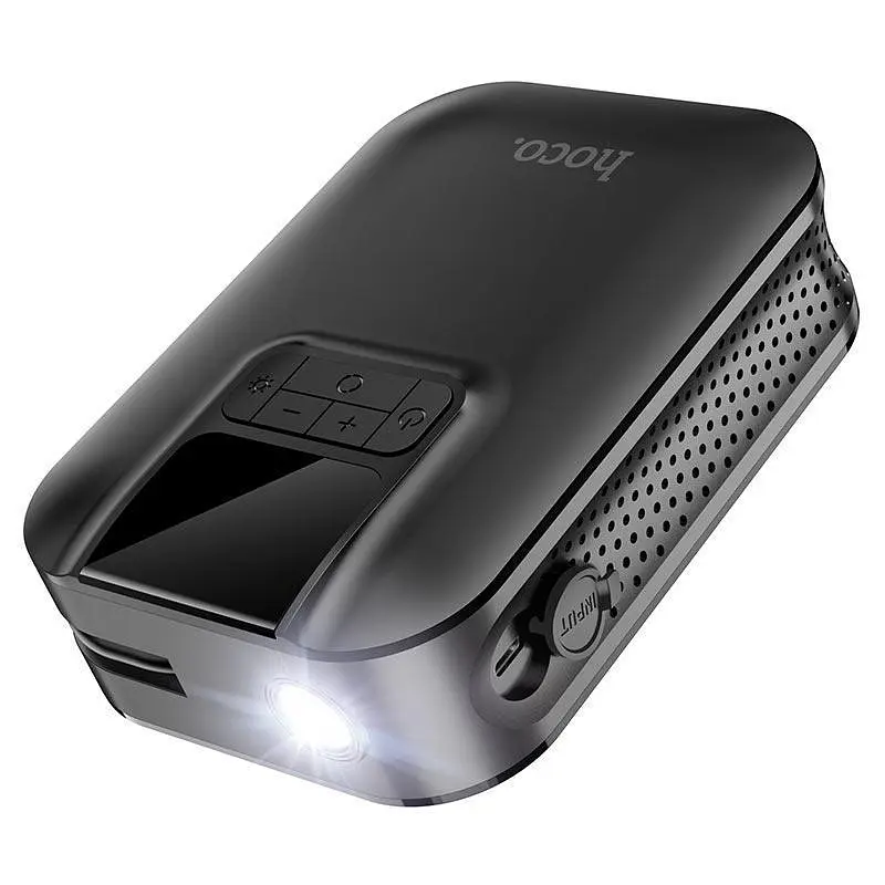 Портативний компресор автомобільний насос Hoco Breeze S53 2500 мАг LED - фото 6
