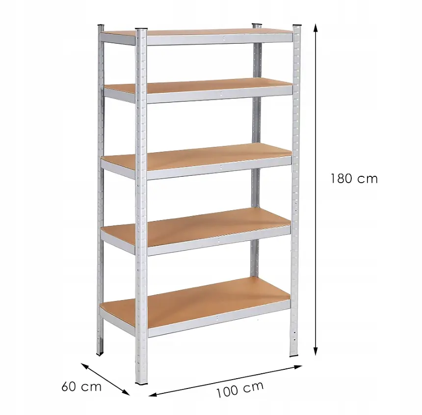 Стелаж LEOBRO Premium 180 х 100 х 60 см, 200кг/полиця, 5 полиць (LB-R108) - фото 2