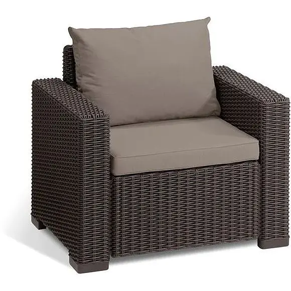 Комплект садовой мебели Allibert Keter California 3 seater коричневый - фото 5