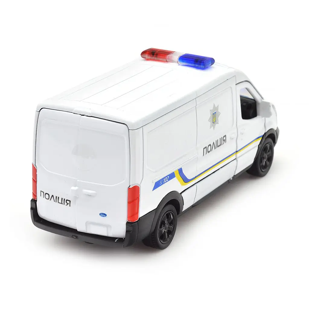 Автомодель TechnoDrive Ford Transit Van 2018 Поліція, 1:32, біла (250343U) - фото 8