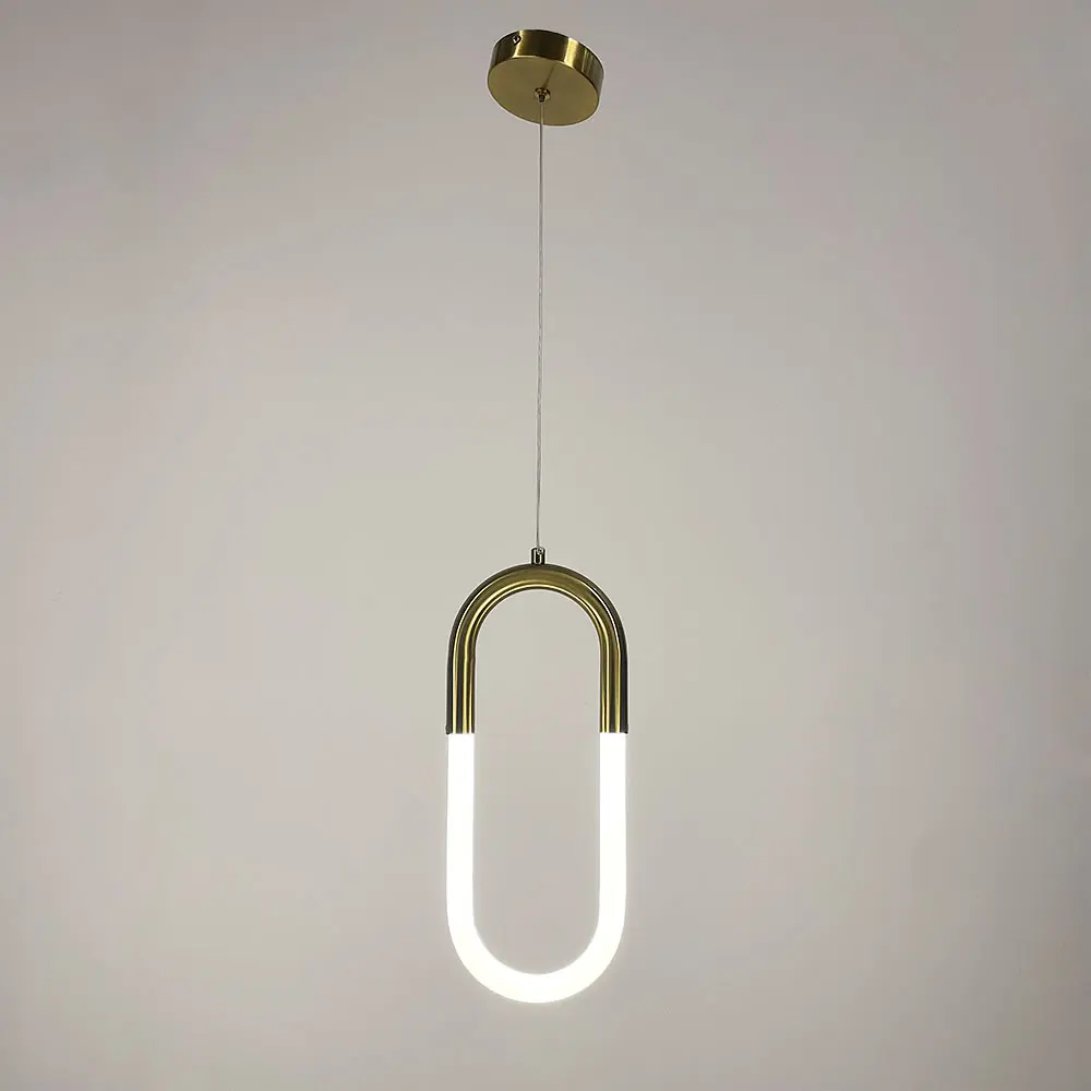 Підвіс зі світлодіодним овалом у латунному корпусі | Арт. A 074/1 AB | Line F - фото 5