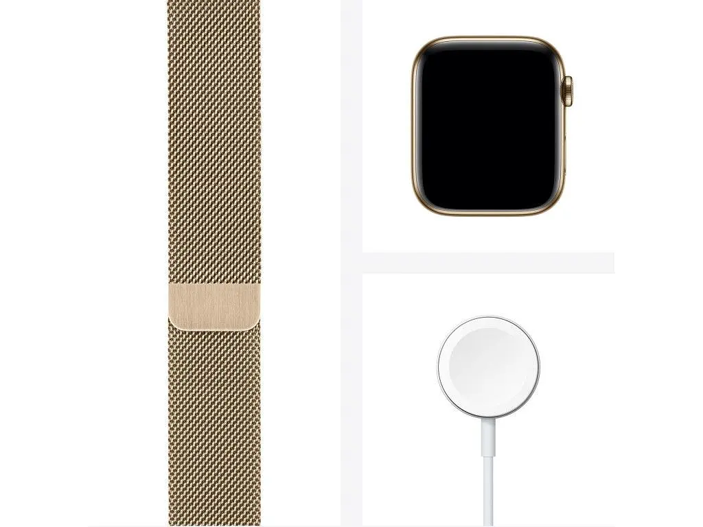 Смарт-часы Apple Watch Series 6 GPS + Cellular 44mm Gold Stainless Steel Case with Gold Milanese Loop [M07P3] [51002] - фото 5