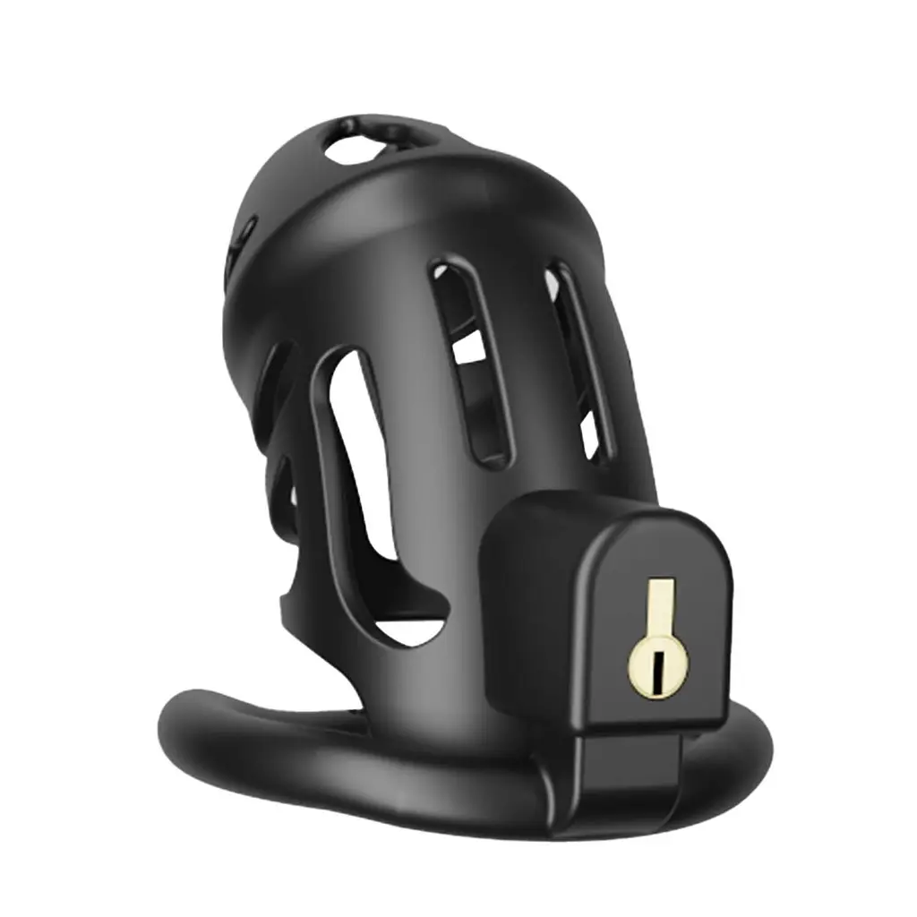 Клітка для пеніса LOCKINK SEVANDA Naja-Cobra Chastity Cage, чорна, 3 кільця різних розмірів - фото 2
