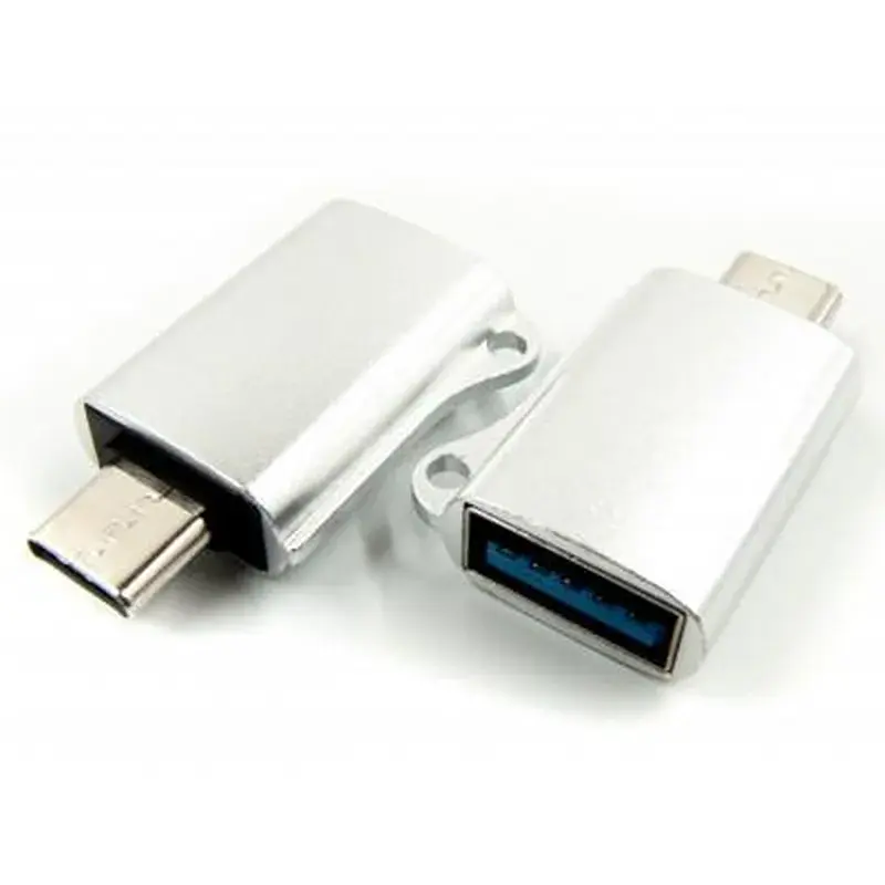 Перехідник OTG USB 2.0 AF to USB-C grey Dengos (ADP-019) - фото 2