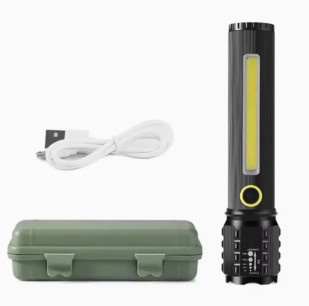 Ручний ліхтар із боковим підсвічуванням BL C63 COB+USB Charge ∙ Ліхтарик ручний BL-C63 COB із USB-зарядкою - фото 2