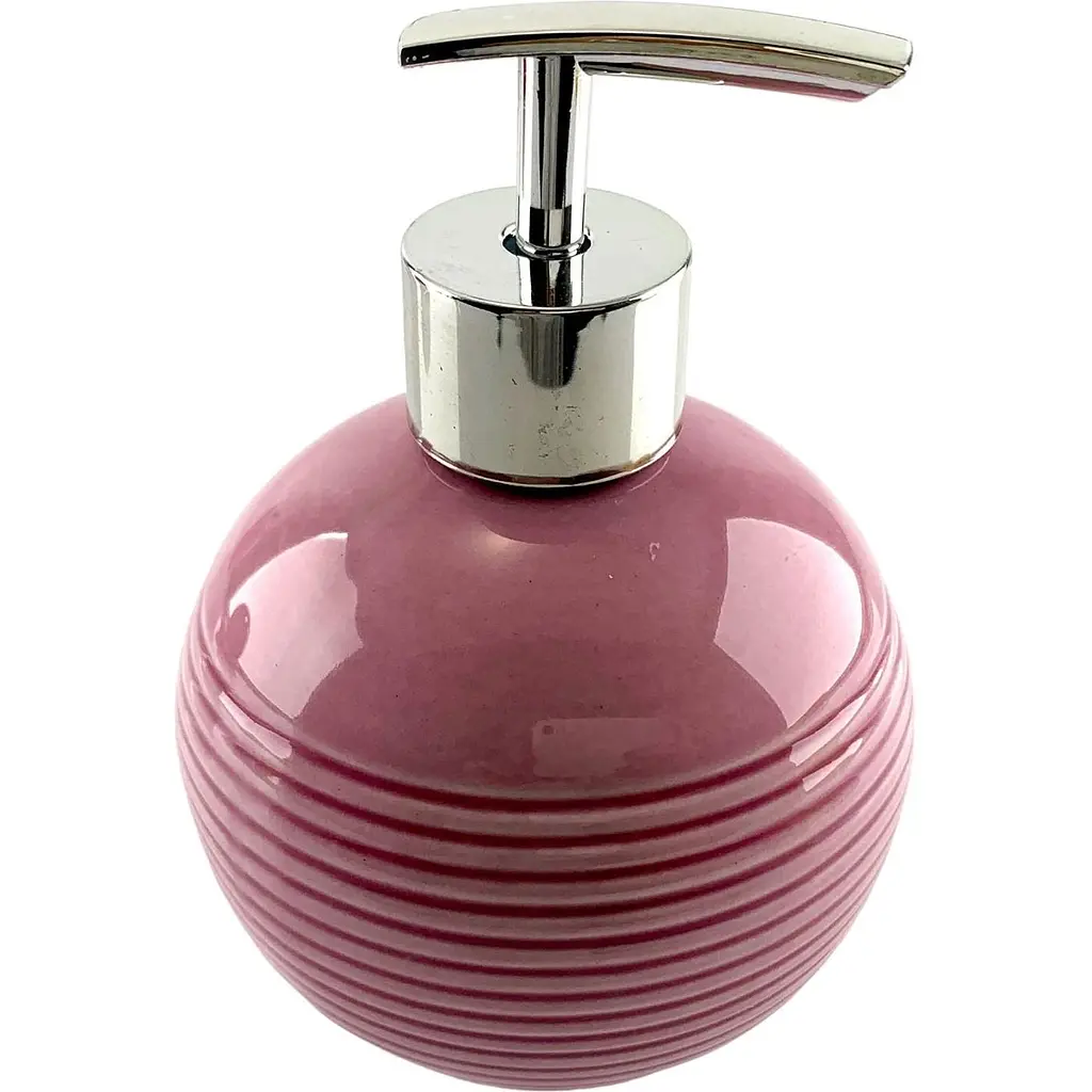 Набір аксесуарів для ванної кімнати No brand керамічний рожевий 4 предмети 17x14x10 см - фото 3