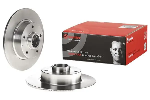 Диск гальмівний задній невентильований Renault Fluence, Megane III 08-25р Brembo (08.B369.17) - фото 2