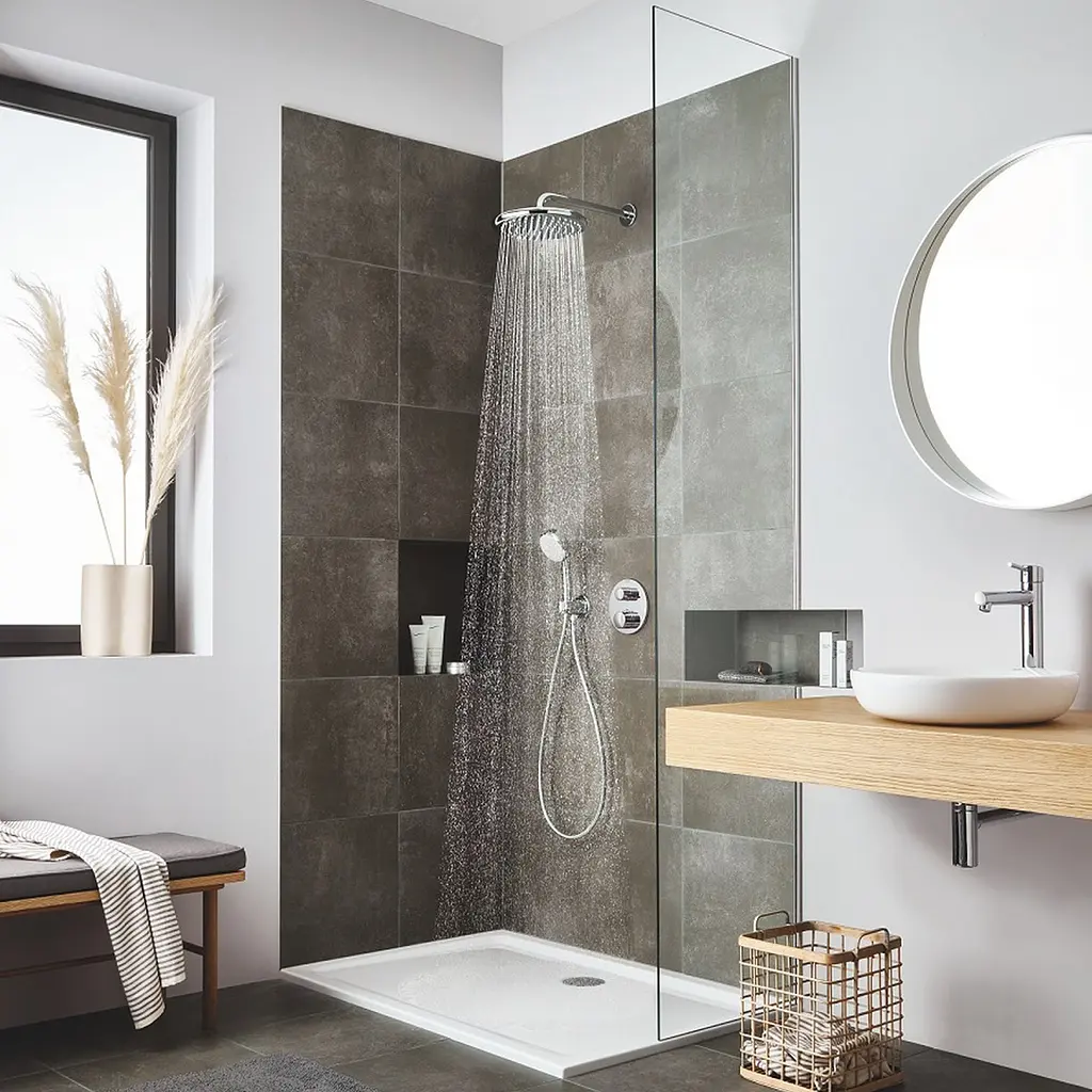 Лійка для верхнього душу з тримачем Grohe Tempesta 250 26668000, Хром - фото 9