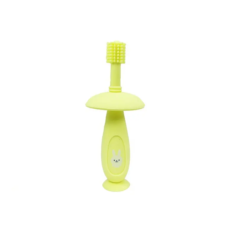 Силіконова зубна щітка Mumlove MGZ-0716(Yellow) з обмежувачем