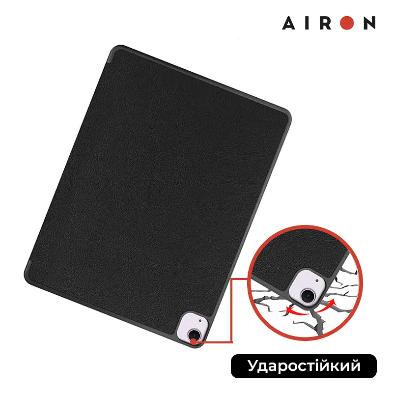 Чехол AIRON Premium SOFT для iPad Air 13 2024 с защитной пленкой и салфеткой Black - фото 10