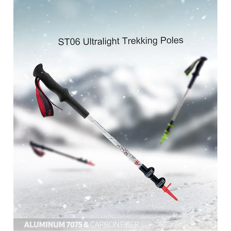 Трекинговая палка телескопическая Naturehike ST06 (NH17D006-D) 66-135см біла - фото 9