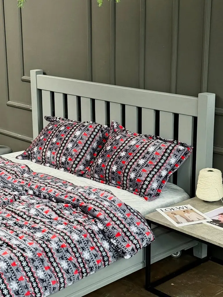 Постільна білизна євро Dushka Home Сатин Плюш 21459 200х220 см - фото 3