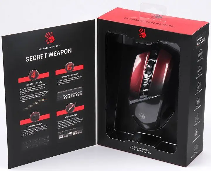 Миша A4Tech Bloody W60 Max (Gradient Red) [68615] - фото 7