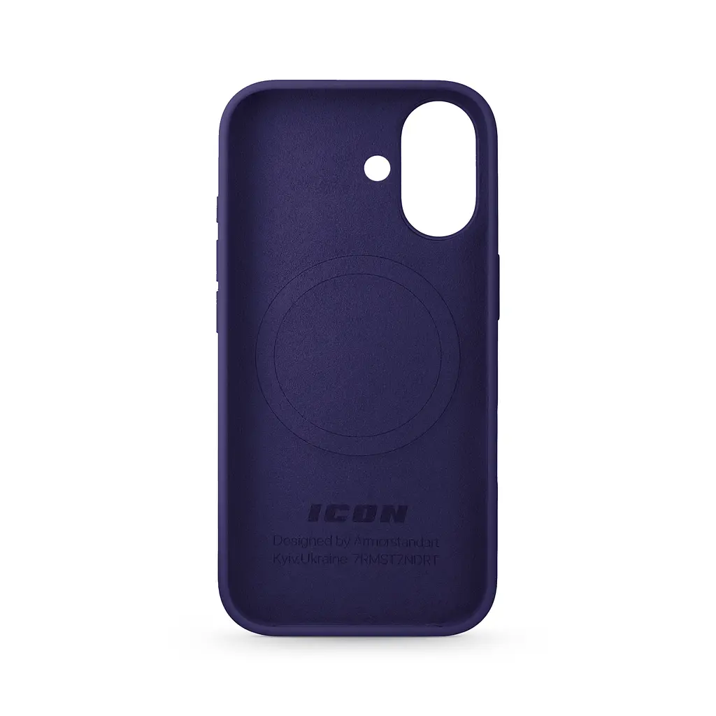 Силиконовый чехол с MagSafe для Apple iPhone 17, ICON2 MagCase, фиолетовый, противоударный, панель с мягкой подкладкой, защита всего корпуса, поддержка беспроводной зарядки, совместим с защитными стеклами и пленками, ArmorStandart (ARM88991) - фото 2