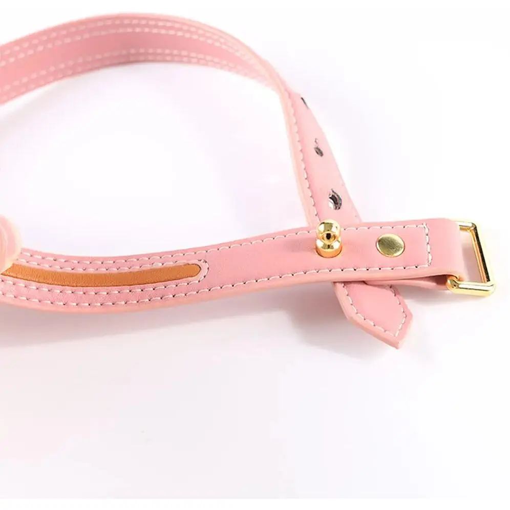 Повідець Lockink Sevanda Love Heart Butterfly LeaTher Collar Set - Pink - фото 3