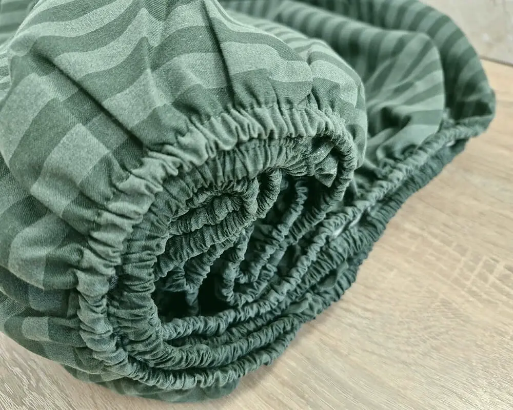 Простирадло на резинці LARA бязь-страйп Green dp11225 160х200х25 - фото 6