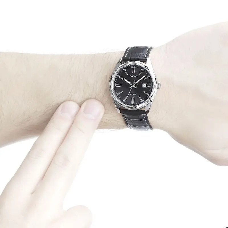 Годинники наручні чоловічі на шкіряному ремінці оригінальні Casio Collection MTP-1302PL-1AVEF (модуль №2784) - фото 4