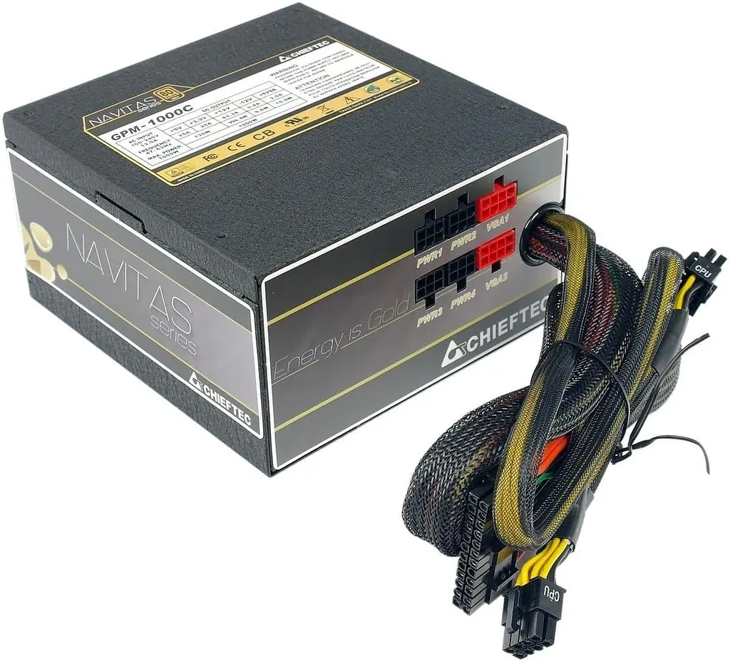 Блок живлення Chieftec Navitas GPM-1000C 80+ Gold (GPM-1000C) Black Б/в - фото 4