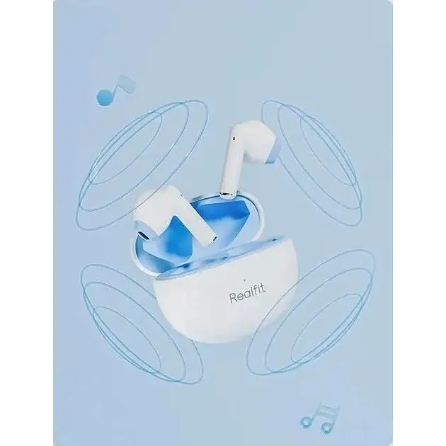 Безпровідні навушники Realfit F2 Pro Bluetooth 5.3 з мікрофоном Білі - фото 2