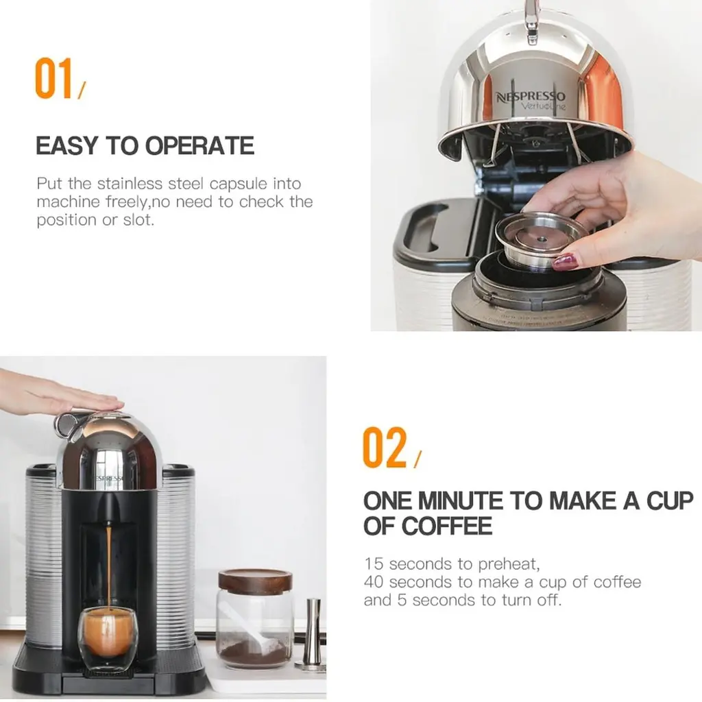 Капсула из нержавеющей стали для кофемашины Nespresso VertuoLine GCA01, Vertuoline Plus, Delonghi, Icafilas - фото 6