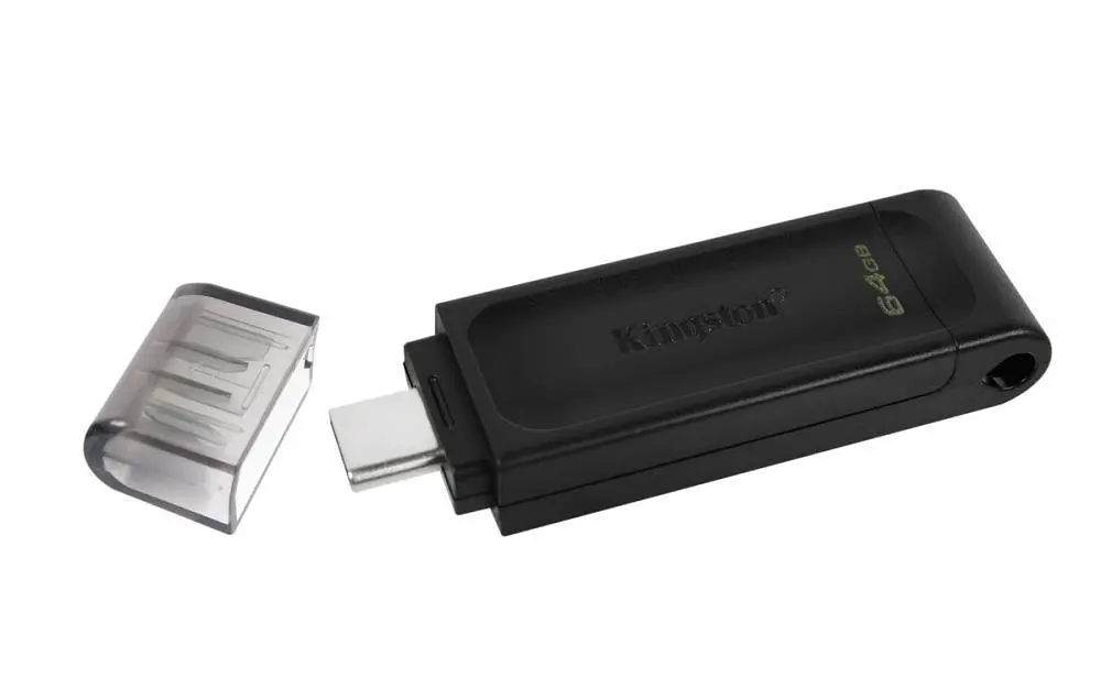 Флеш-накопичувач USB3.2 64GB Type-C Kingston DataTraveler 70 Black (DT70/64GB) - фото 4