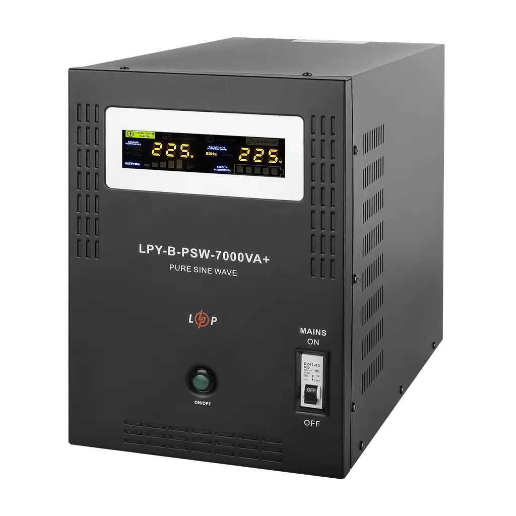ДБЖ з правильною синусоїдою 48V LPY-B-PSW-7000VA+(5000Вт)10A/20A - фото 2