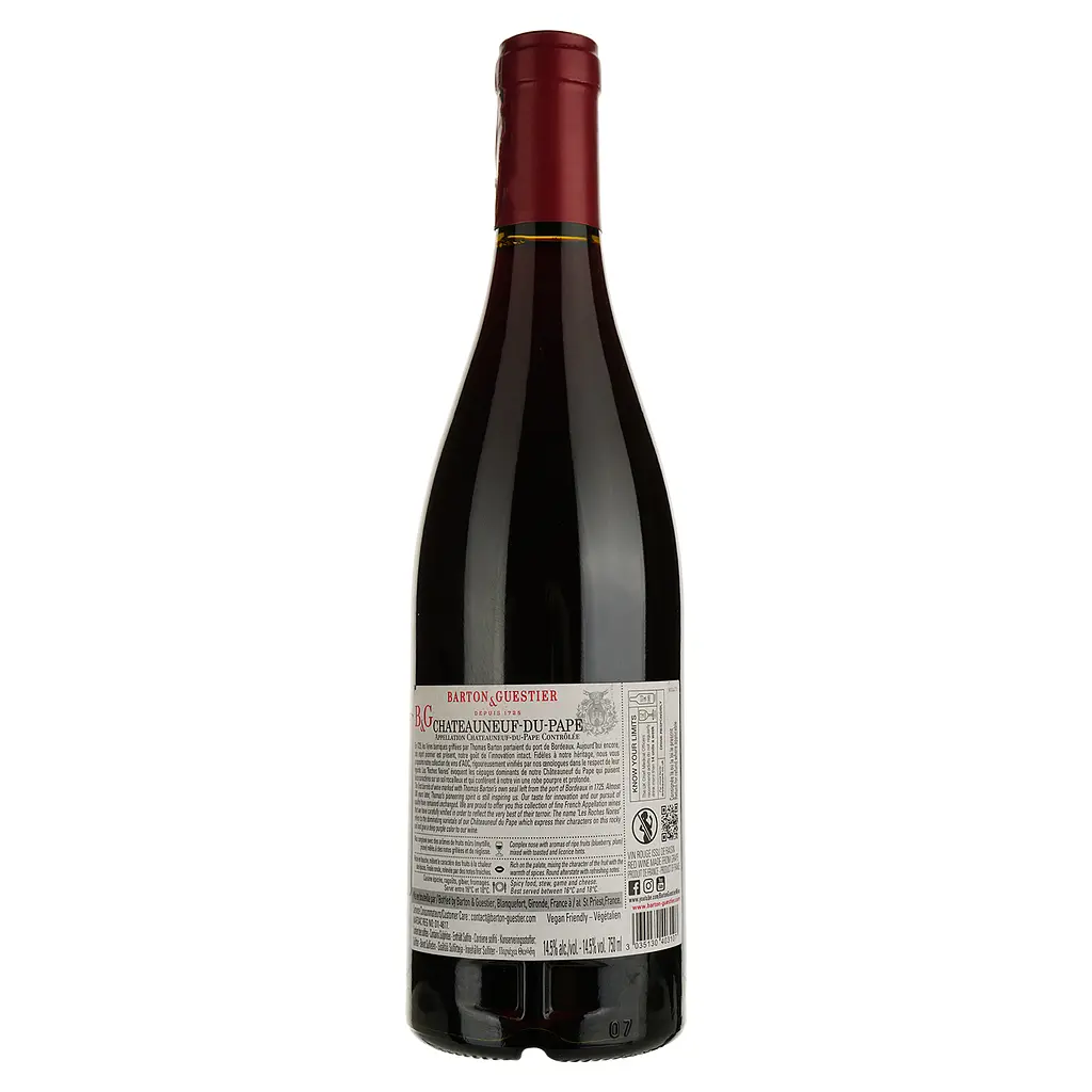 Вино Barton&Guestier Les Roches Noires Chateauneuf-du-Pape AOC червоне сухе 0.75 л - фото 2