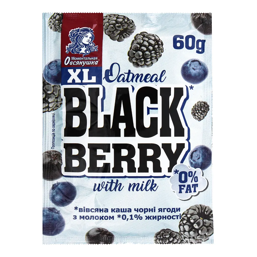 Каша Овсянушка BlackBerry з чорними ягодами та молоком 60 г (816960) - фото 2