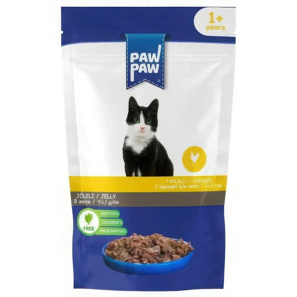 Вологий корм Pawpaw для дорослих котів курка в желе 85 г