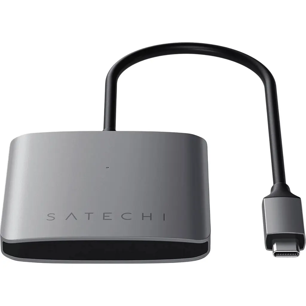 Адаптер Satechi Aluminum Type-C 4-Port Hub Space Gray (ST-UC4PHM) - фото 2