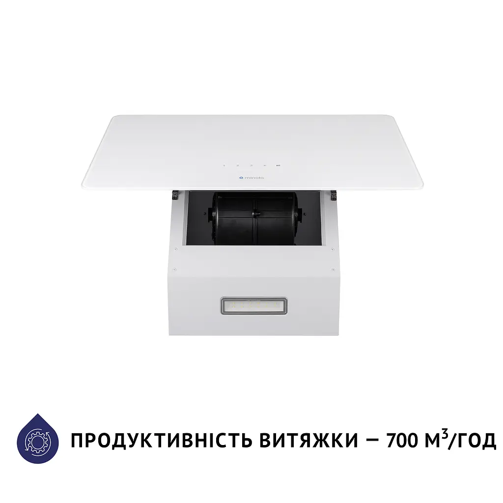 Витяжка декоративна похила Minola HVS 5224 WH 700 LED - фото 5