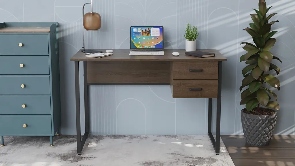 Компьютерный стол Ferrum-decor Таккота 75x140x70 черный ДСП Дуб Сонома Труфель 16мм (FRD-101956) - фото 4