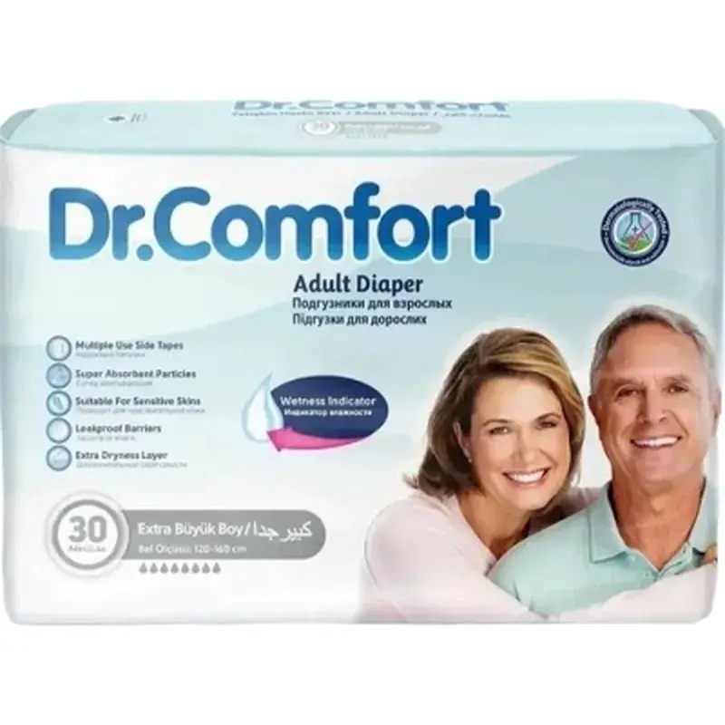 Підгузки для дорослих Dr.Comfort Extra Large 8 крапель 30 шт (8680131205028)