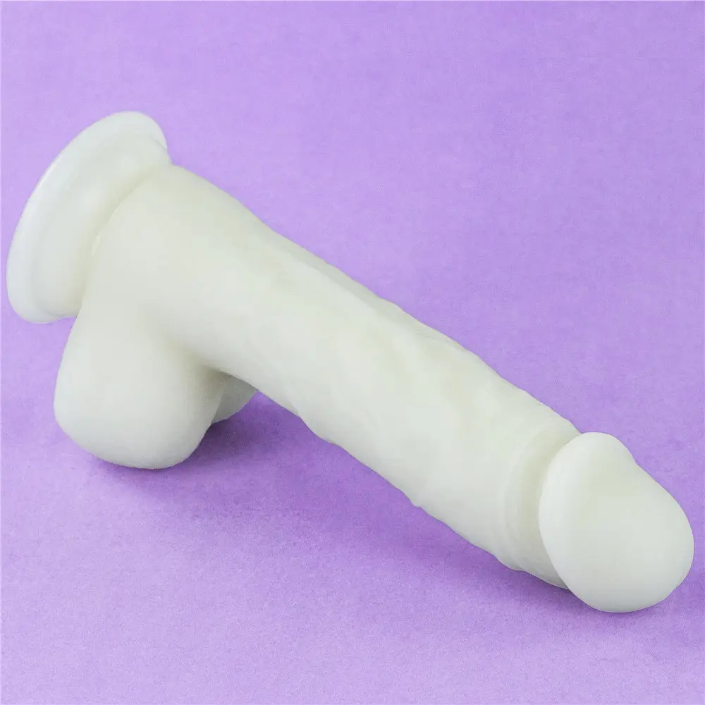 Неоновый фаллоимитатор LoveToy Lumino Play 20.9 см голубой - фото 14