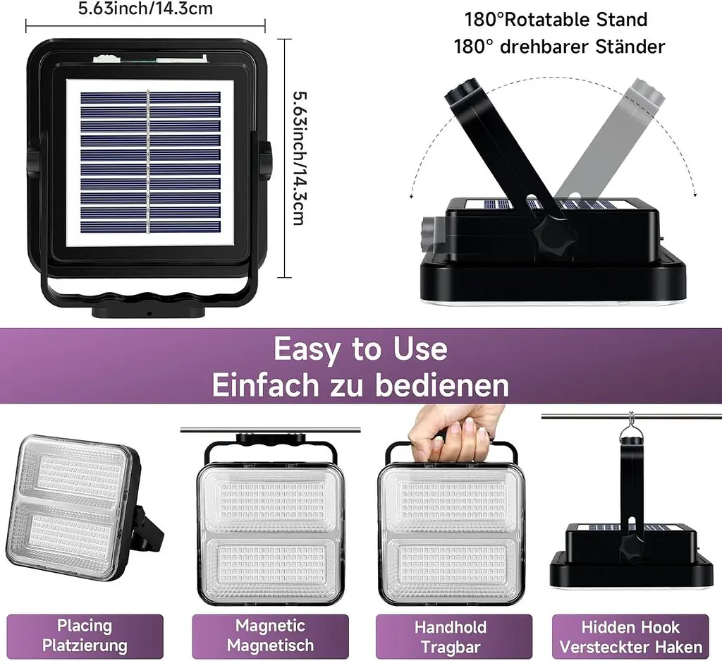 Black Light Spotlight 60 Вт, WINNIW 120 LED УФ-лампа з чорним світлом, що перезаряджається ультрафіолетове світло для вечірки - фото 3