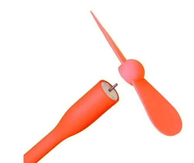 Портативний гнучкий USB міні-вентилятор для ноутбука/powerbank (Orange) - фото 3